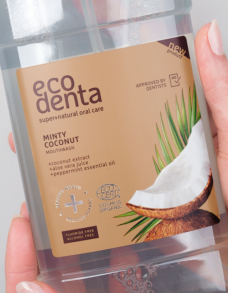 ecodenta.lt » ECODENTA Certified COSMOS ORGANIC Minty Coconut mouthwash