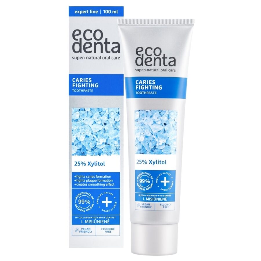 Caries fighting toothpaste with xylitol, coriander leaves and lime essential oils 100 ml