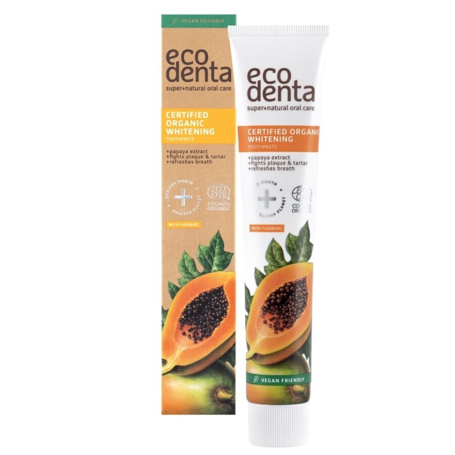 Certified organic whitening toothpaste with papaya extract 75 ml