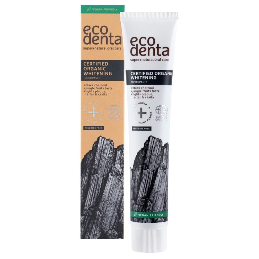 Certified organic whitening  toothpaste with charcoal 75 ml