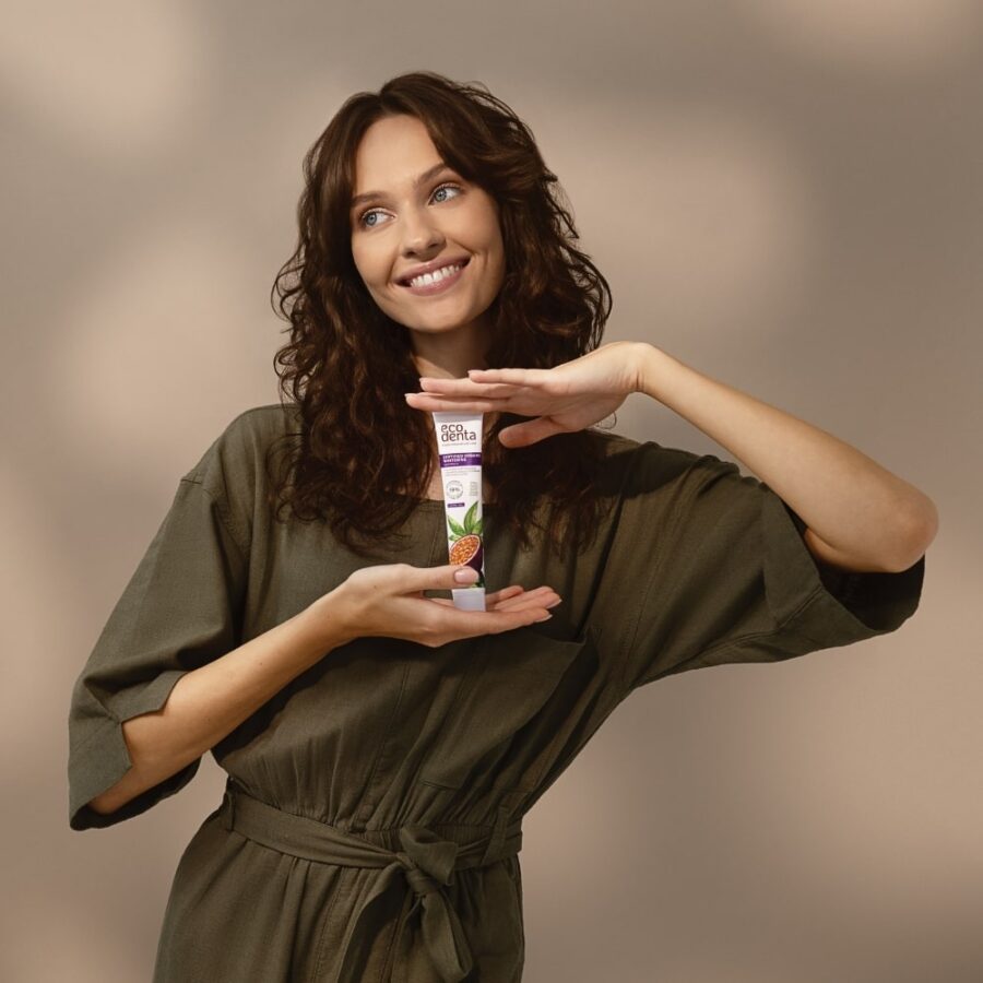 Certified organic whitening passion fruit toothpaste with enzymes 75 ml - Image 2
