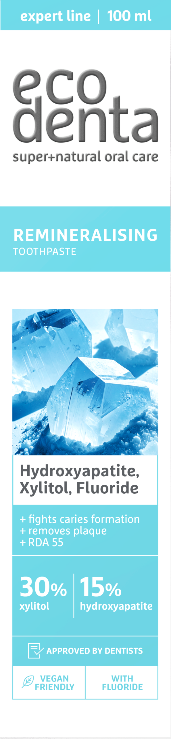 Remineralizuojanti dantų pasta su ksilitoliu ir hidroksiapatitu 100ml - Image 4